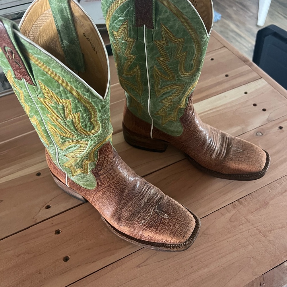 Rod Patrick women’s Green and Brown Western Cowboy Boots